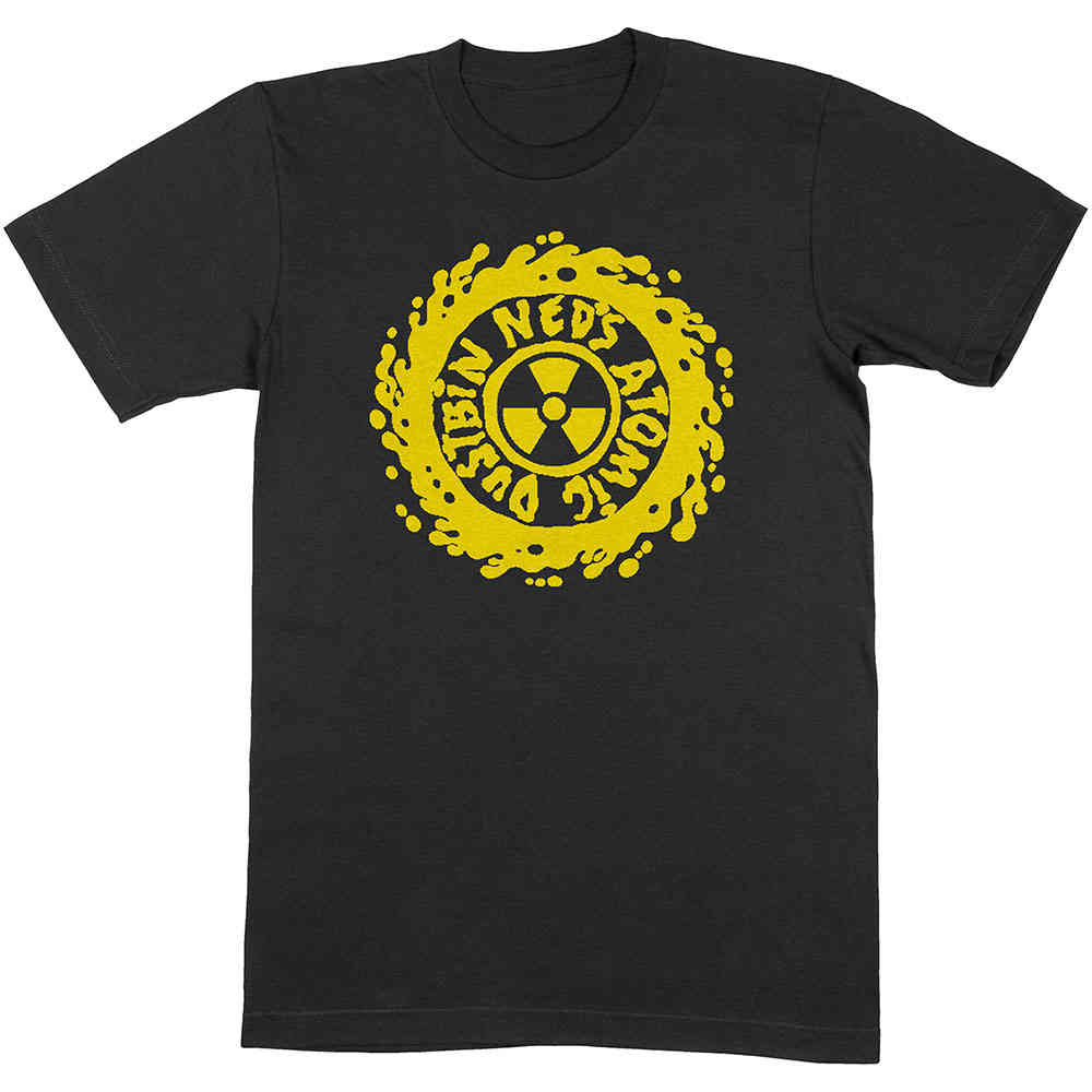 Ned's Atomic Dustbin - Yellow Classic Logo Heren Tshirt - Zwart